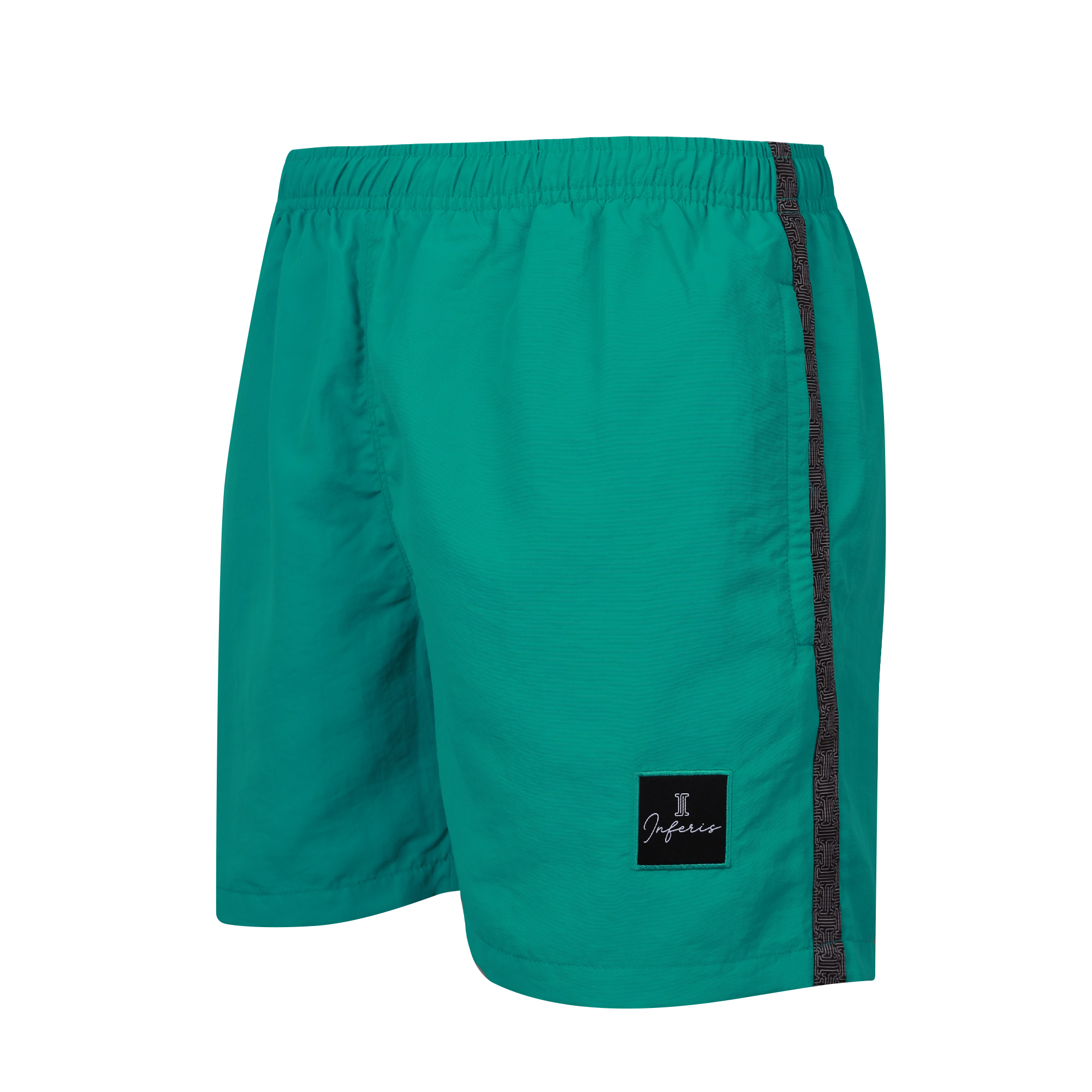 Inferis Driftline Swim Short. Groen. Zijkant
