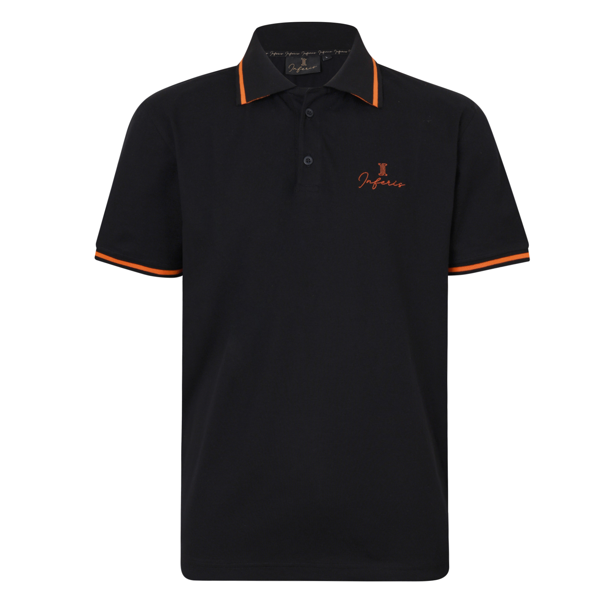 Inferis Signature Polo – Prime Edition. Zwart. Voorkant